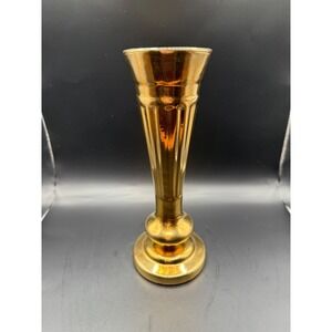 Haeger Pottery USA Gold Vase,‎ 22 Karat Gold Accent, Home Decor Bud Vase Vintage